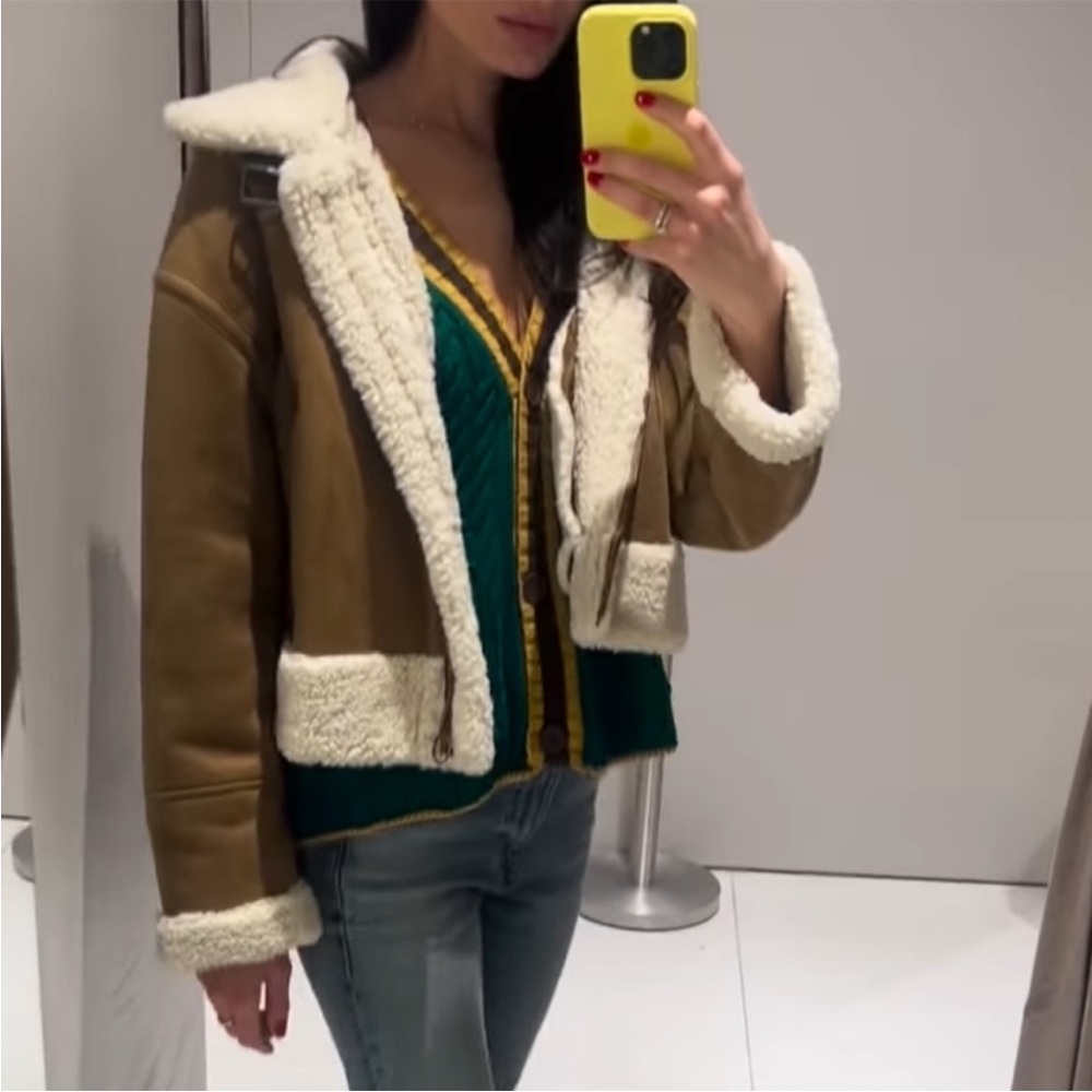 ZARA DOUBLE-FACED BIKER JACKET - Picture 9 of 16